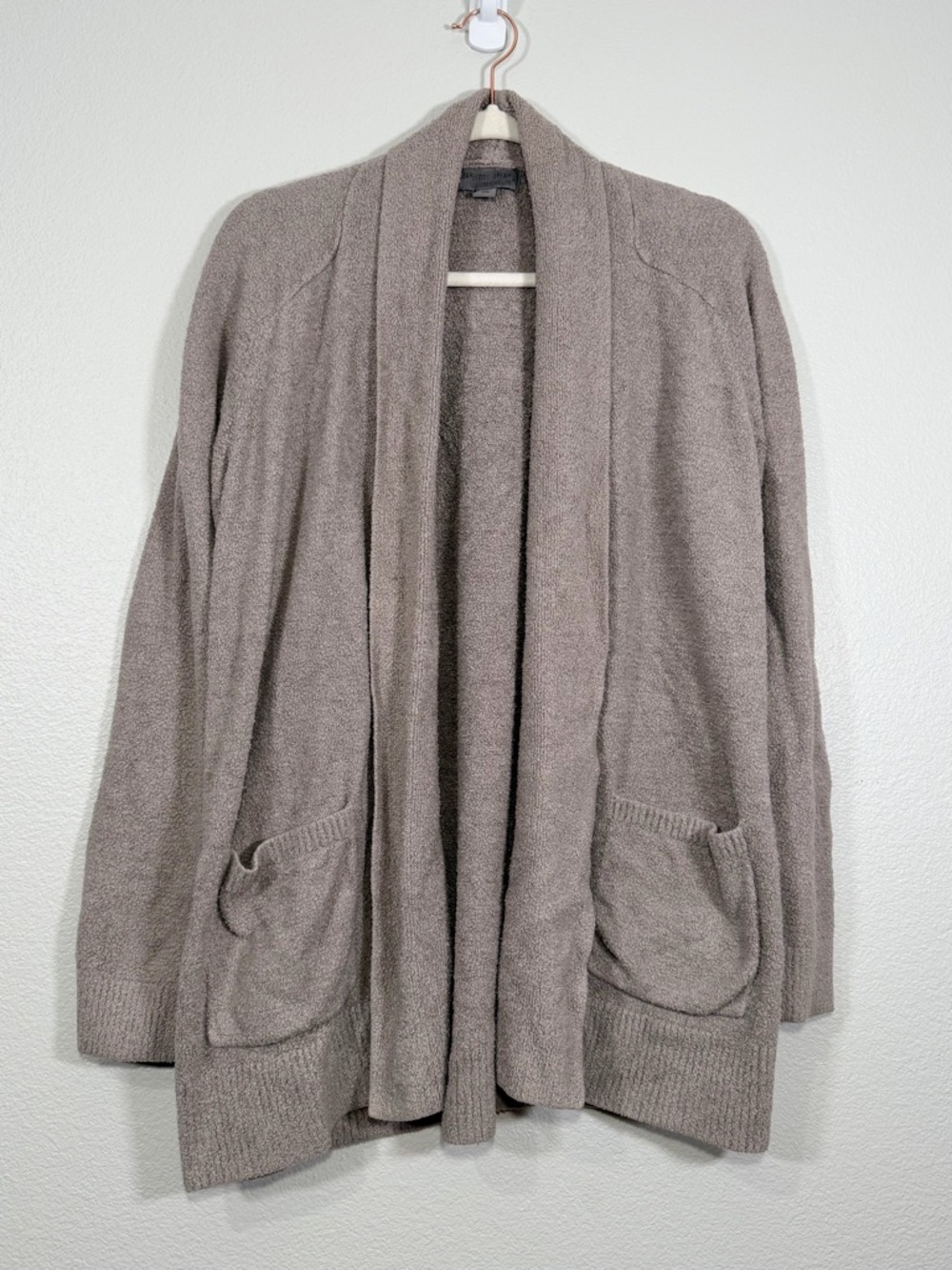 Barefoot Dreams Cozy Chic Lite Island Wrap Cardigan Brown Taupe SOFT Women M
